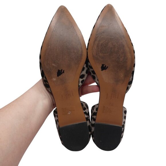 J. Jill Mirabelle Dorsays Leather Cow Hair Pointed Toe Flats Womens 7.5 - Picture 12 of 13